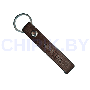 Брелок Хонда кожа Темно Коричневый