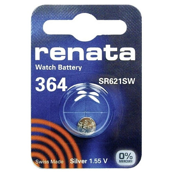 Батарейка 364/AG1/SR621/SR60/621/164/LR60/LR621 Renata