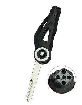 Ключ мотокикл Кавасаки Ninja лезвие 55мм выкидной белый