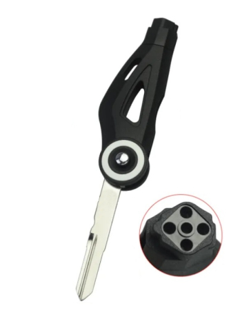 Ключ мотокикл Кавасаки Ninja лезвие 55мм выкидной белый