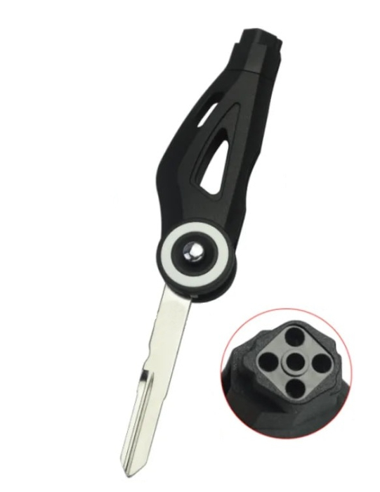 Ключ мотокикл Кавасаки Ninja лезвие 55мм выкидной белый