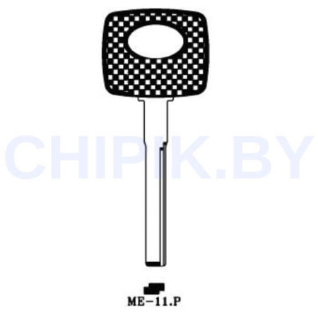 Заготовка авто ключа Мерседес ME-11.P HU61P HF53P17 MB59P КНР пластик