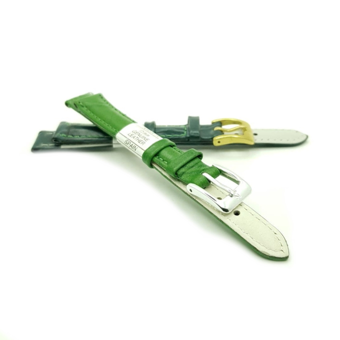 Ремешок искусственная кожа 12 мм, Зеленый