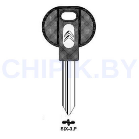 Заготовка авто ключа Ситроен, Пежо SIX-3.P SX9АP SI17AP SM7P68 КНР пластик