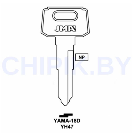 Заготовка авто ключа YAMA-18D.P YH28AP YM36AP YA22P112 YM8AP Европа пластик