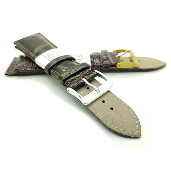 Ремешок искусственная кожа 24 мм, Коричневый