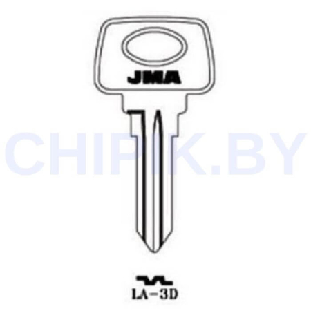 Заготовка авто ключа Лада, УАЗ, ГАЗ ВАЗ LA-3D LD2R LAD1 LAD2R Европа металл