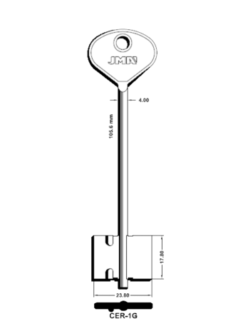 Заготовка ключа КЕРБЕРОС-1 KER1D CER-1G 5CER7 7CRO 2KRB1