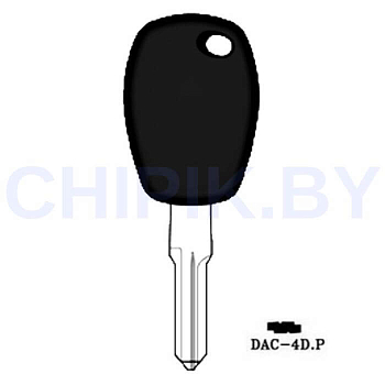 Заготовка авто ключа Рено Дача DAC-4D.P DCA4RP49 HU136TE КНР под чип 
