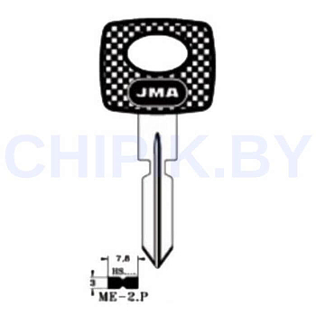 Заготовка авто ключа Мерседес ME-2.P HU39P S48HFP HF39P17 MB52P Европа пластик