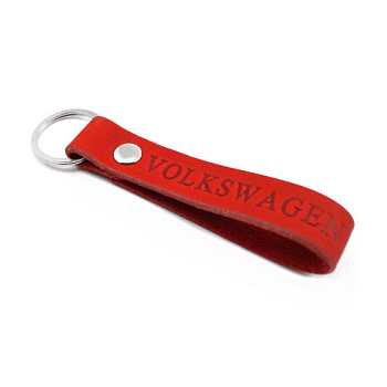 Брелок Фольксваген кожа Красный