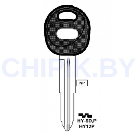 Заготовка авто ключа Киа, Хендай HY-6D.P HYN7RAP HUN8LP HYN4RP114 HY7SCP КНР пластик