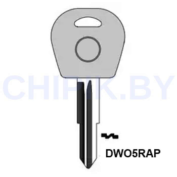 Заготовка авто ключа Шевроле, Дэу DAE-4D.P1 DWO5RAP DW1LAP DW1RP140 КНР пластик