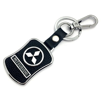 Брелок Митсубиси металл кожа 