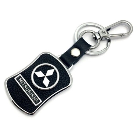 Брелок Митсубиси металл кожа 