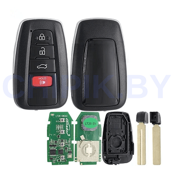 Пульт Lonsdor LT20-08 8A+4D Toyota, 4 кнопки, лифтбэк, паника