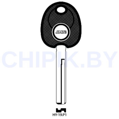 Заготовка авто ключа Киа, Хендай HY-19.P KIA8P HYN17B Европа под чип Заготовка авто ключа Киа, Хендай HY-19.P KIA8P HYN17B Европа под чип