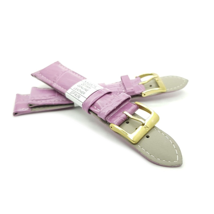 Ремешок искусственная кожа 20 мм, Розовый