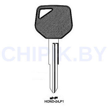 Заготовка авто ключа Хонда HOND-24.P1 HON70 HD55P КНР под чип
