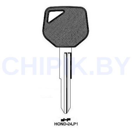 Заготовка авто ключа Хонда HOND-24.P1 HON70 HD55P КНР под чип