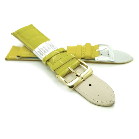 Ремешок искусственная кожа 22 мм, Желтый