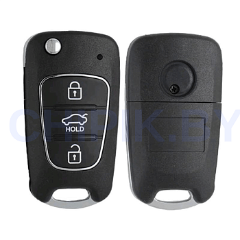 Корпус Xhorse / KIYDIY XKHY02EN, XNHY02EN, B04, NB04, без лезвия, 3 кнопки