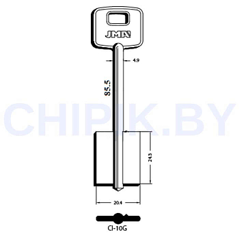 Заготовка ключа CI-10G 5CS1 10CS 2CI4R Европа Заготовка ключа CI-10G 5CS1 10CS 2CI4R Европа
