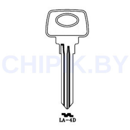 Заготовка авто ключа Лада LA-4D.P LD6RP LAD6P LAD1RP17 Европа металл