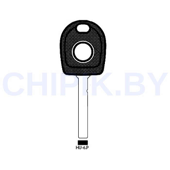 Заготовка авто ключа Ауди, Фольксваген, Шкода, Сеат HU-6.P HU162TE HF75P КНР под чип
