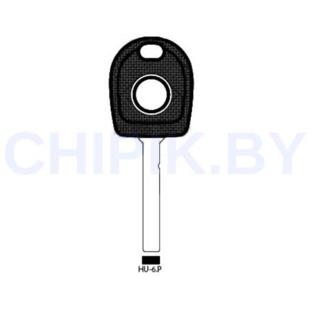 Заготовка авто ключа Ауди, Фольксваген, Шкода, Сеат HU-6.P HU162TE HF75P КНР под чип
