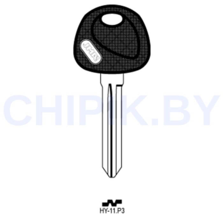 Заготовка авто ключа Киа, Хендай HY-11P3 Европа пластик
