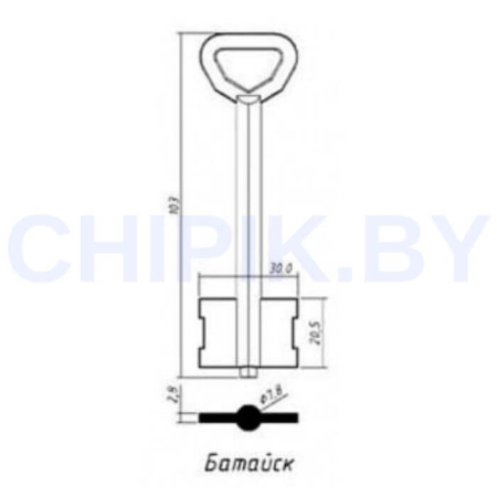 Заготовка ключа Батайск BRK1D