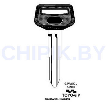 Заготовка авто ключа Тойота TOYO-9.P TOY40RP42 TOY41RP TY48P КНР пластик