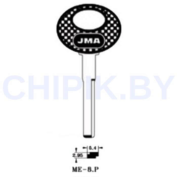 Заготовка авто ключа Мерседес ME-8.P HU65AP HF65P HF52P18 MB58P Европа пластик