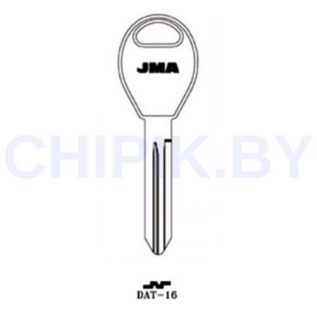 Заготовка авто ключа Ниссан DAT-16 NSN19  Европа металл