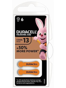 Батарейка Слуховая 13 DURACELL