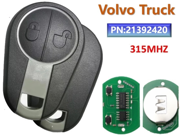 Ключ Вольво Evro 5, VNL, VNM, FM, FH, VN, FL, Euro 5, Truck пульт корпус с платой 315mhz