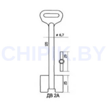 Заготовка ключа ЗГС-2 125-29,2-25,3 мм
