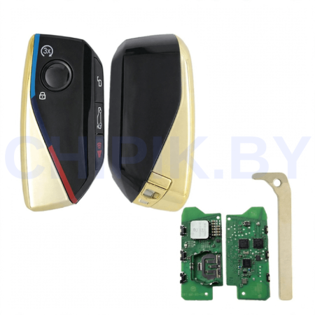 Ключ БМВ X1 iX1 U11, 5 серия, i5 G60, G61, G68, 7 серия, i7 G70, X3 G45, G48, смарт корпус с платой, UWB Original