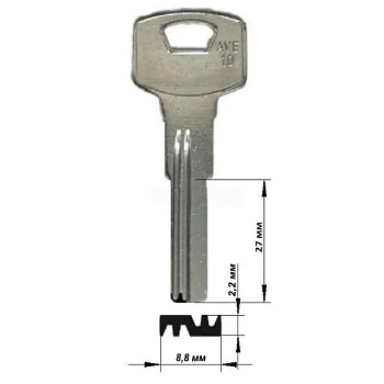 AVERS 2 паза (27*8,8*2,2) AP-1D AVE1D Hi-Rel КНР