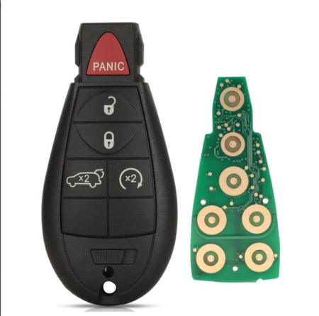 Смарт ключ Додж корпус с платой 5 кнопок