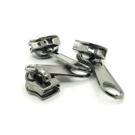 Бегунок Спираль 10, Галантерея (без стопора), Темный никель