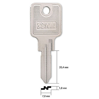 Заготовка ключа HUW-1 HW4 STF3 UW4R HL2 КНР Заготовка ключа HUW-1 HW4 STF3 UW4R HL2 КНР