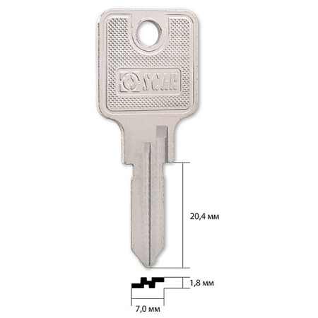 Заготовка ключа HUW-1 HW4 STF3 UW4R HL2 КНР Заготовка ключа HUW-1 HW4 STF3 UW4R HL2 КНР