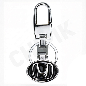 Брелок авто ХОНДА карабин с кольцом металл  