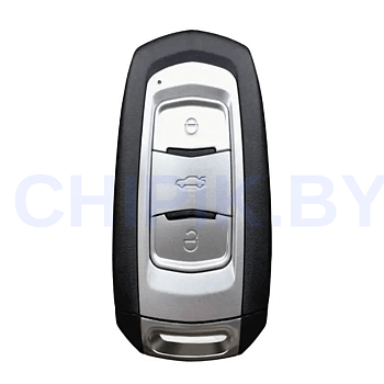 Ключ Джили Атлас смарт корпус с платой, хром