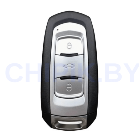 Ключ Джили Атлас смарт корпус с платой, хром