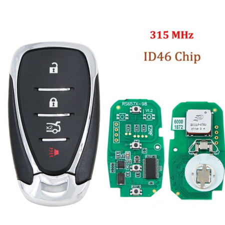 Смарт ключ Шевроле  Малибу, Круз, Камаро, Эквинокс, Спарк корпус с платой 315Mhz