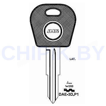Заготовка авто ключа Дэу DAE-3D.P1 DWO4RTE DW2RP Европа под чип