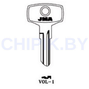 Заготовка авто ключа Вольво, ГАЗ VOL-1 VOL1R VOG1L VO1S Европа металл